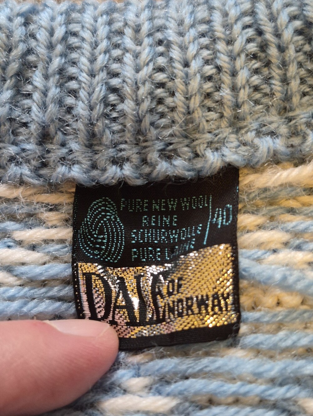 Dale Of Norway Knit Cardigan Sweater - Cream & Light Blue Size 40 Small 4-6 - Picture 3 of 11